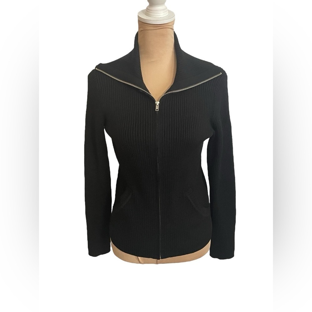 Casual Corner Black Merino Wool Sweater XS